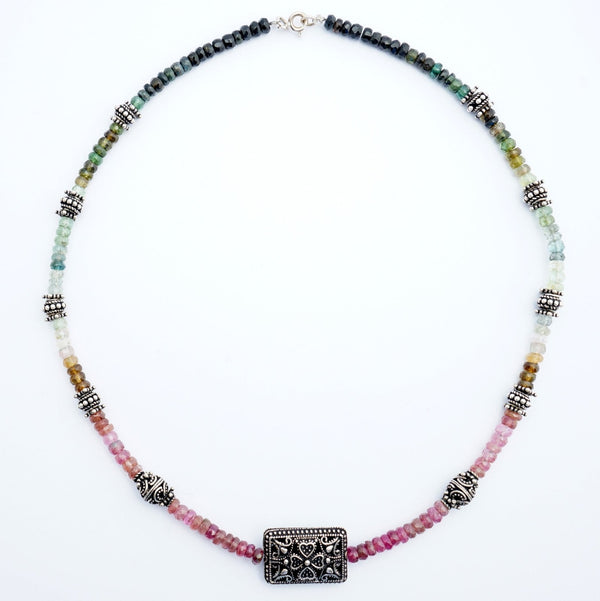Tourmaline and Silver Necklace